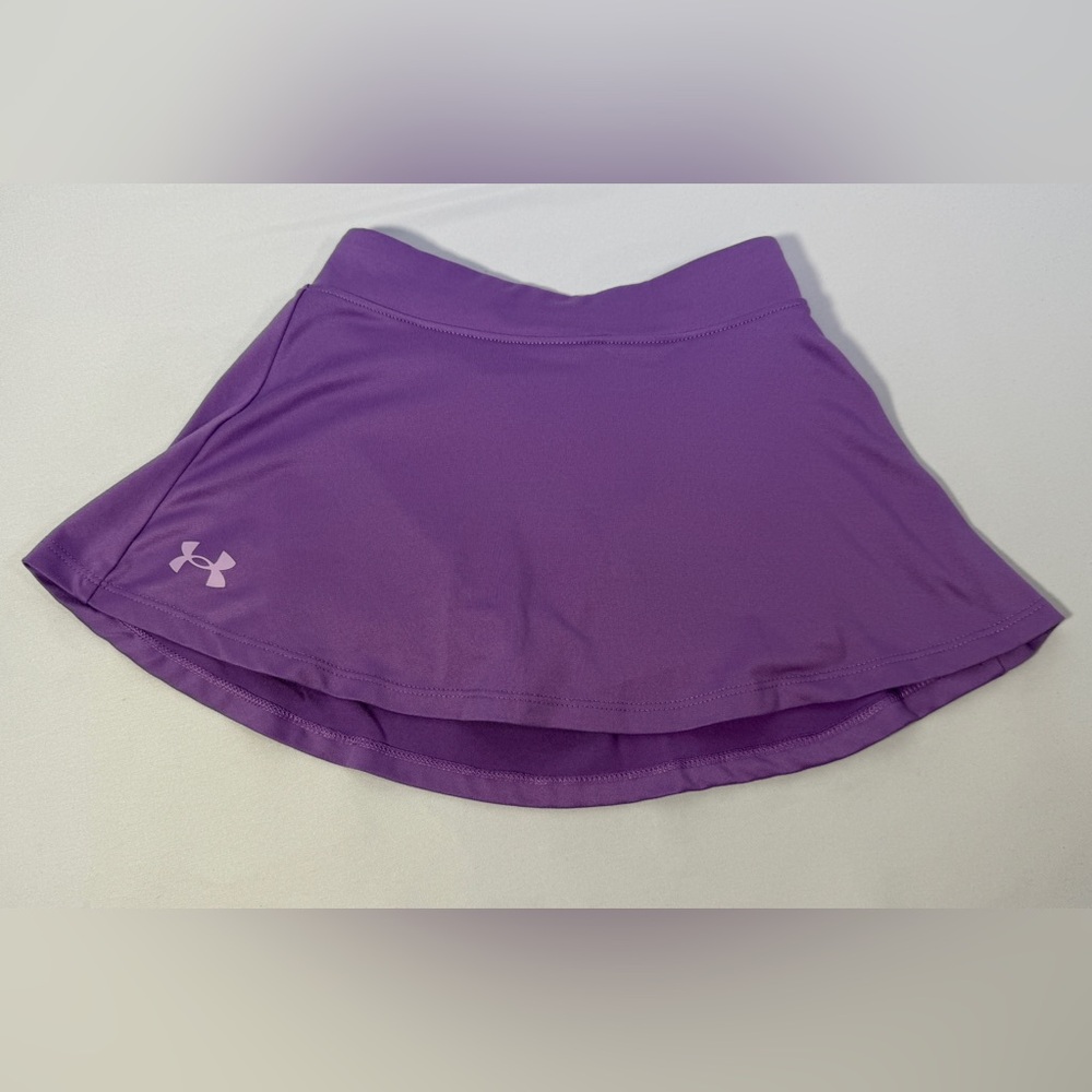 Under Armour Skort Girls Size 4 Purple Skirt Teal Shorts Athletic Active - Picture 2 of 8